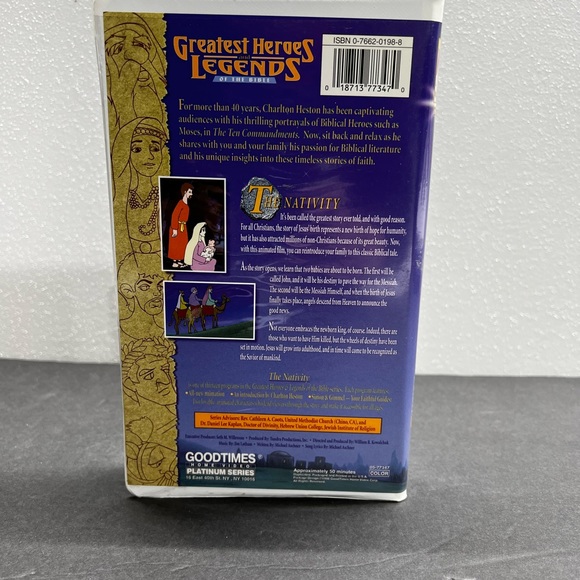🎄Greatest Heroes and Legends of the Bible - The Nativity (VHS, 1998) Christmas - Picture 3 of 3